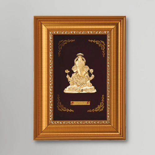 Divine Ganesh Gold Frame