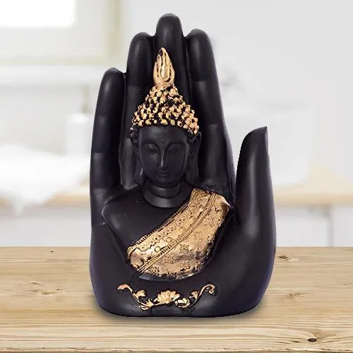 Exclusive Golden Handcrafted Palm Buddha
