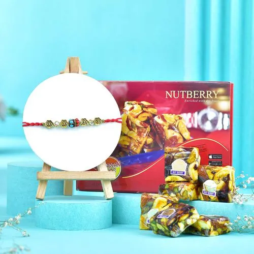 Elegant Rakhi with Nutberry Treats