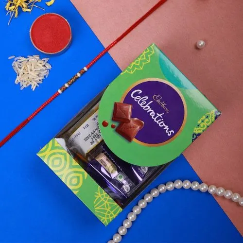 Single Rakhi and Cadbury Chocolate Celebration