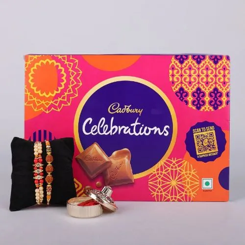 Auspicious Rakhi with Chocolates