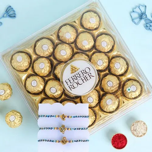 Divine Rakhi with Ferrero Rocher Gift Set