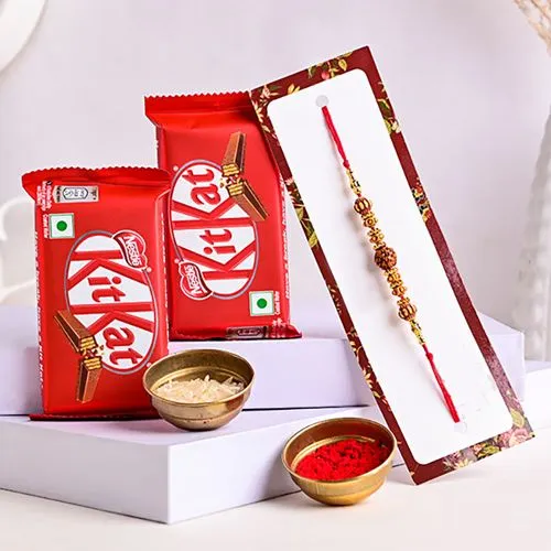 Rudraksh Rakhi KitKat Set