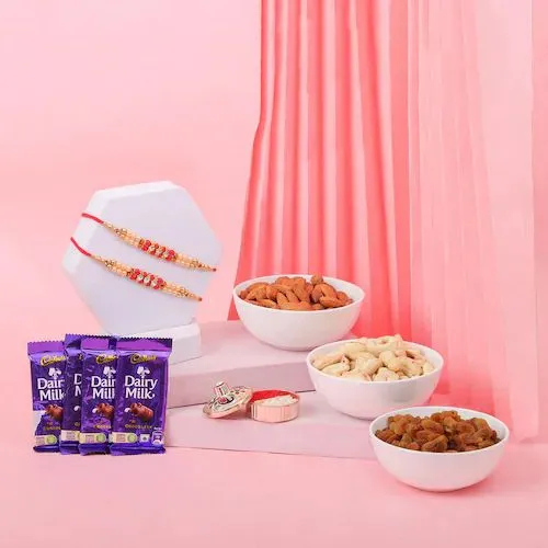 Rakhi Dry Fruit and Chocolate Hamper