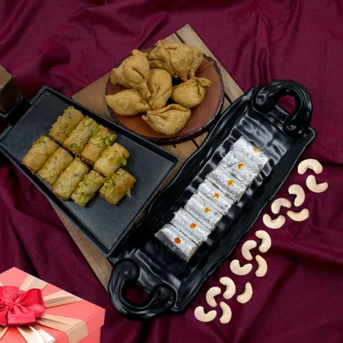 Sumptuous Roll Baklawa with Haldiram Sweets n Snacks