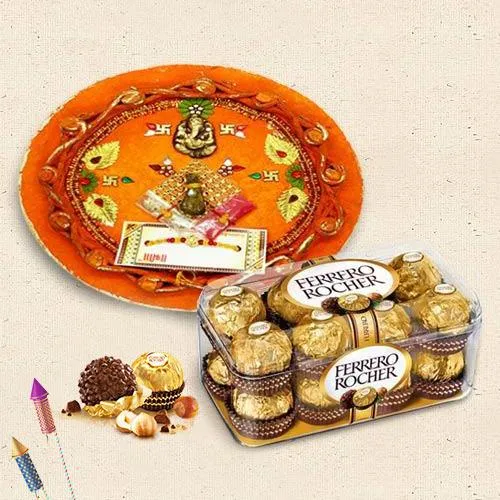 Exquisite Combo of Ferrero Rocher N Pooja Thali