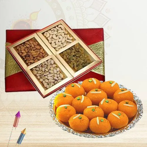 Delicious Dry Fruits with Boondi Ladoo
