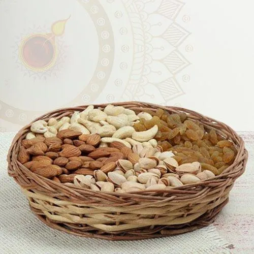 Delicious Mixed Dry Fruits in Basket