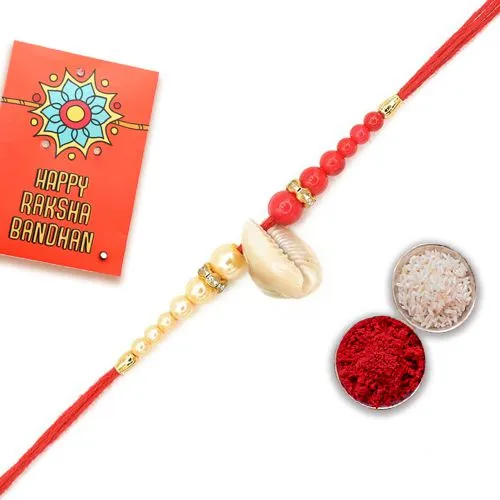 Beaded Shell Rakhi Delight