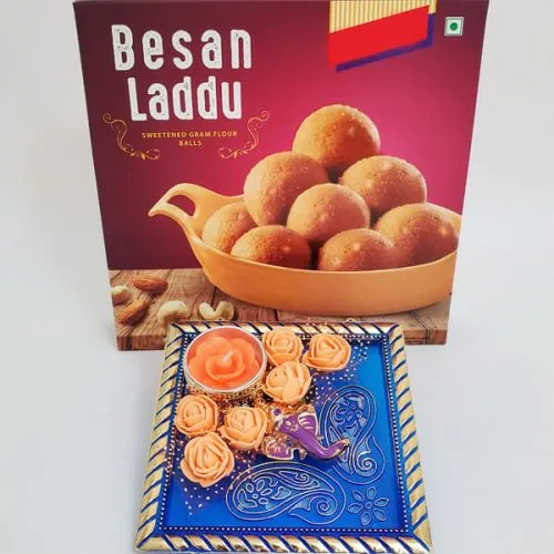 Ganesha Light with Besan Laddoo<br>