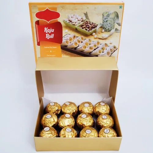 Ferrero with Kaju Katli<br>