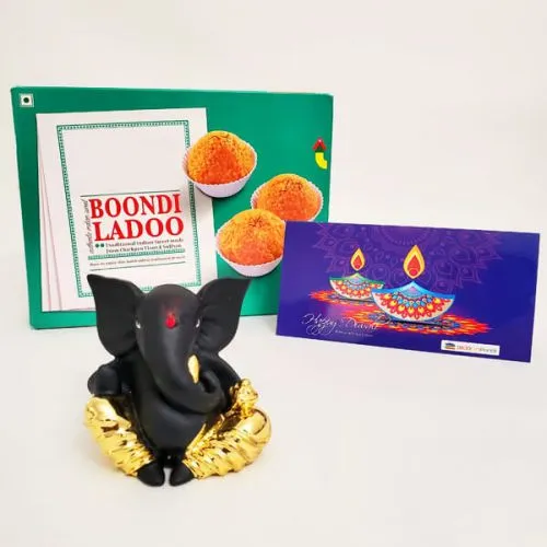 Elegant Ganesha with Boondi<br>