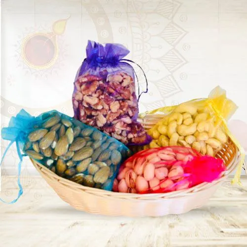 Assorted Dry Fruits Gift Pack with Laxmi Ganesh Idol