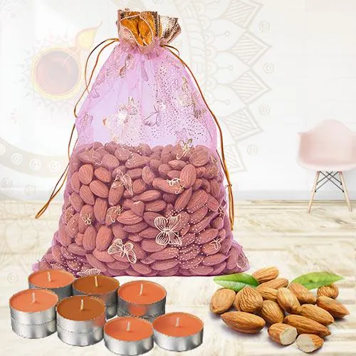 Exquisite Almonds Potli Gift Combo<br>