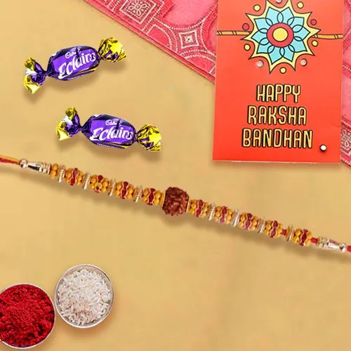 Sacred Rudraksha Rakhi & Chocolates