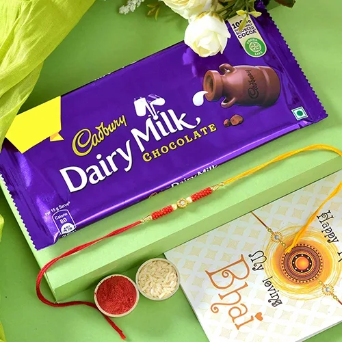 SFU E Com Premium Chocolate Gift Hamper | Rakhi Chocolate for Brother |  Premium Elephant Pearl Rakhi With Chocolates | Roli, Chawal, Chandan, Misri  | 400 : Amazon.in: Grocery & Gourmet Foods