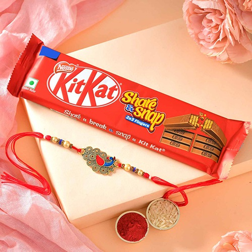 Adorable Design Rakhi Kitkat