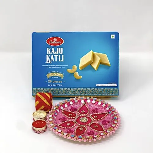 Kaju Katli and Puja Thali