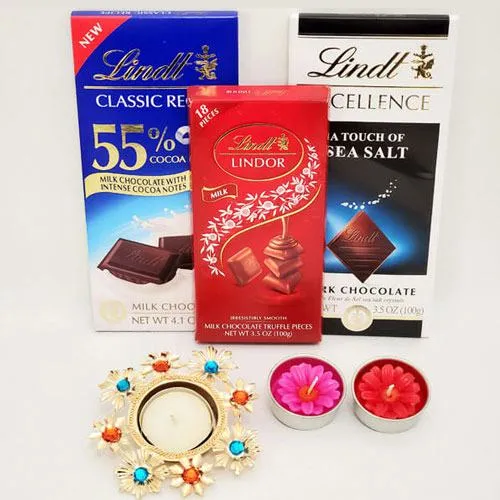 Pleasurable Chocolate Delight Gift Pack with Diyas