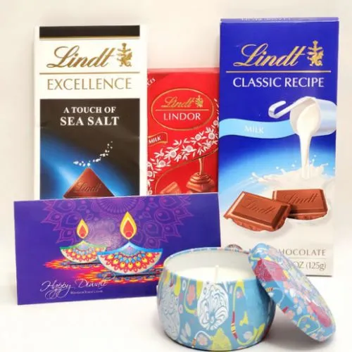 Diwali Chocos with Candle