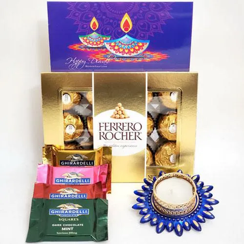Attractive Gift Combo of Chocolates N Candle