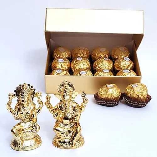 Delicious Ferrero Rocher Chocolate with Lakshmi Ganesha Idol