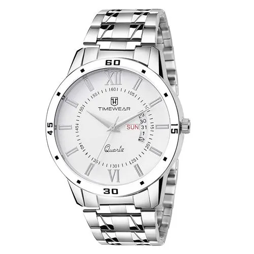 White Mens Stainless Steel  Watch