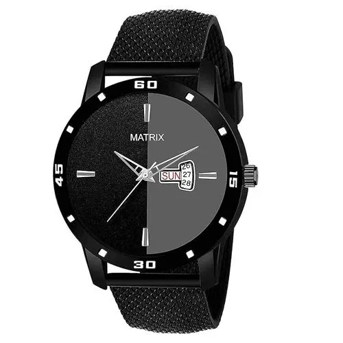 Black Mens Silicone Body Watch