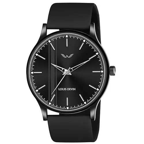 Black Mens Silicone Body Watch