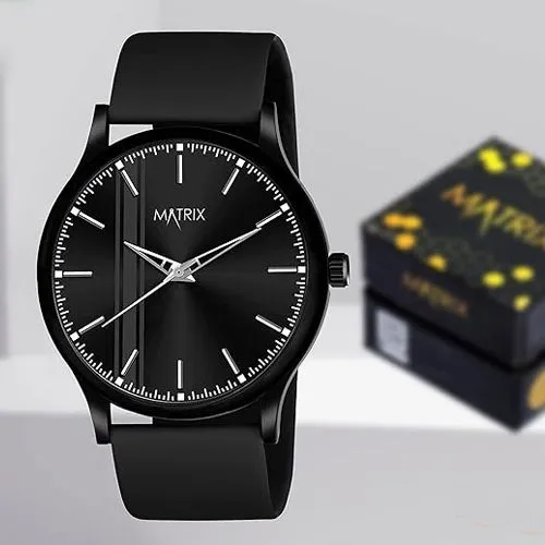 Black Mens Silicone Body Watch