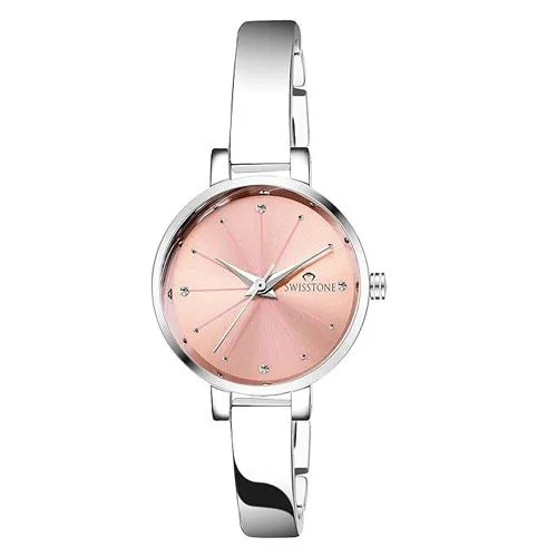 Peach Womens Metalic Body Watch