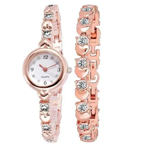 White Womens Metalic Body Watch