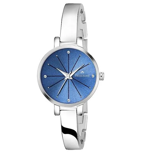 Blue Womens Stainless Steel Body Watch