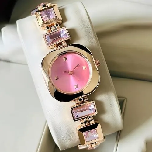 Stylish Pink Analogue Wristwatch for Women