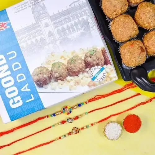 Kundan Rakhi n Goond Laddu Delicacy